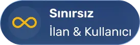 Sınırsız İlan & Kullanıcı